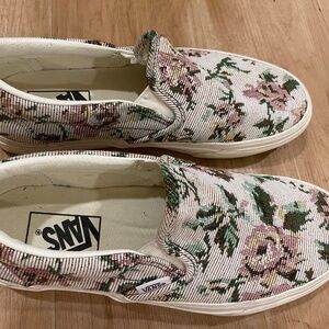Vans slip-on floral tapestry w 8